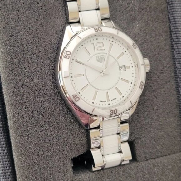 Tag Heuer WBJ141AC.BA0974 Midsize Womens Formula 1 Series Watch White Ceramic - Picture 11 of 16